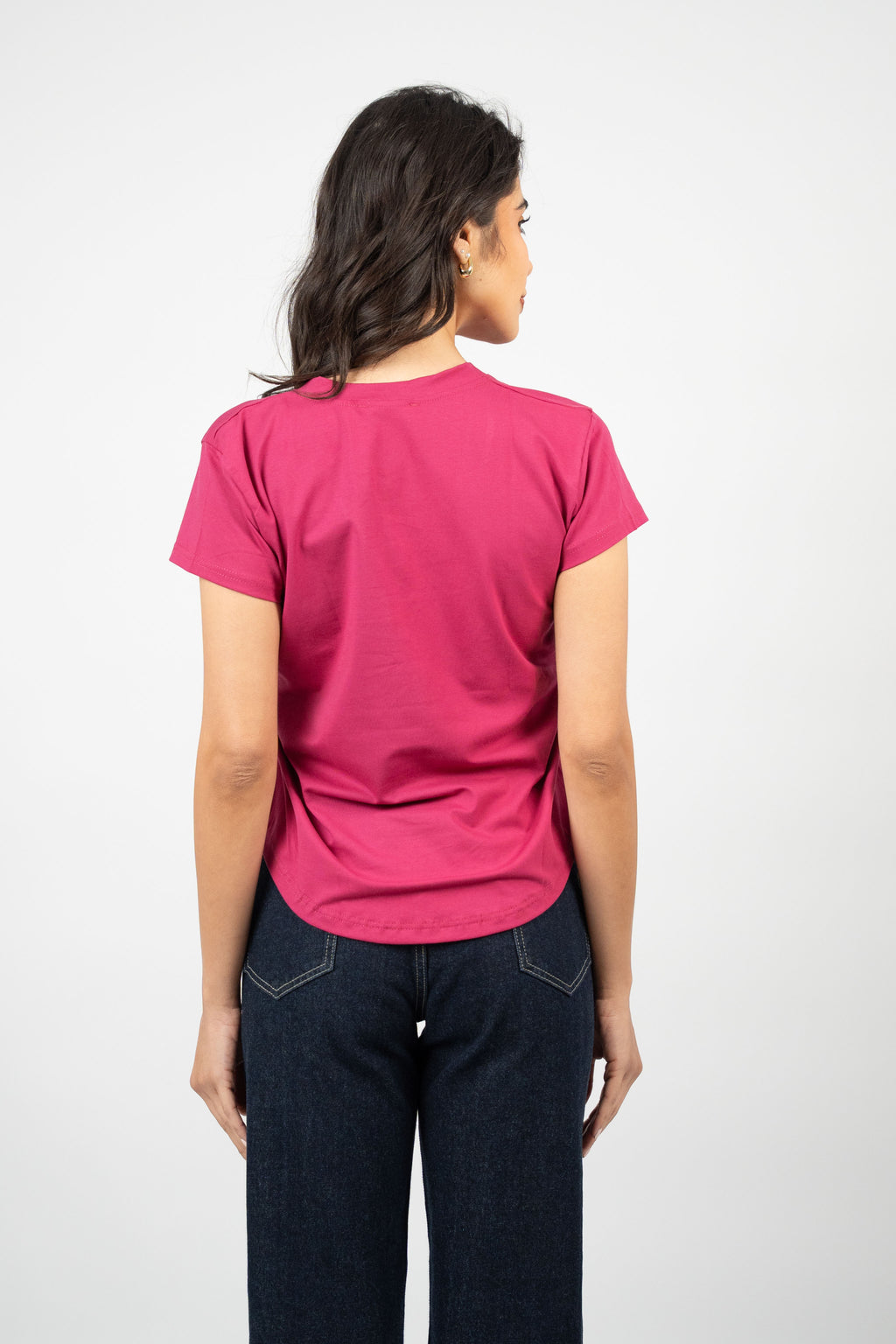 BOW DETAIL V-NECK T-SHIRT
