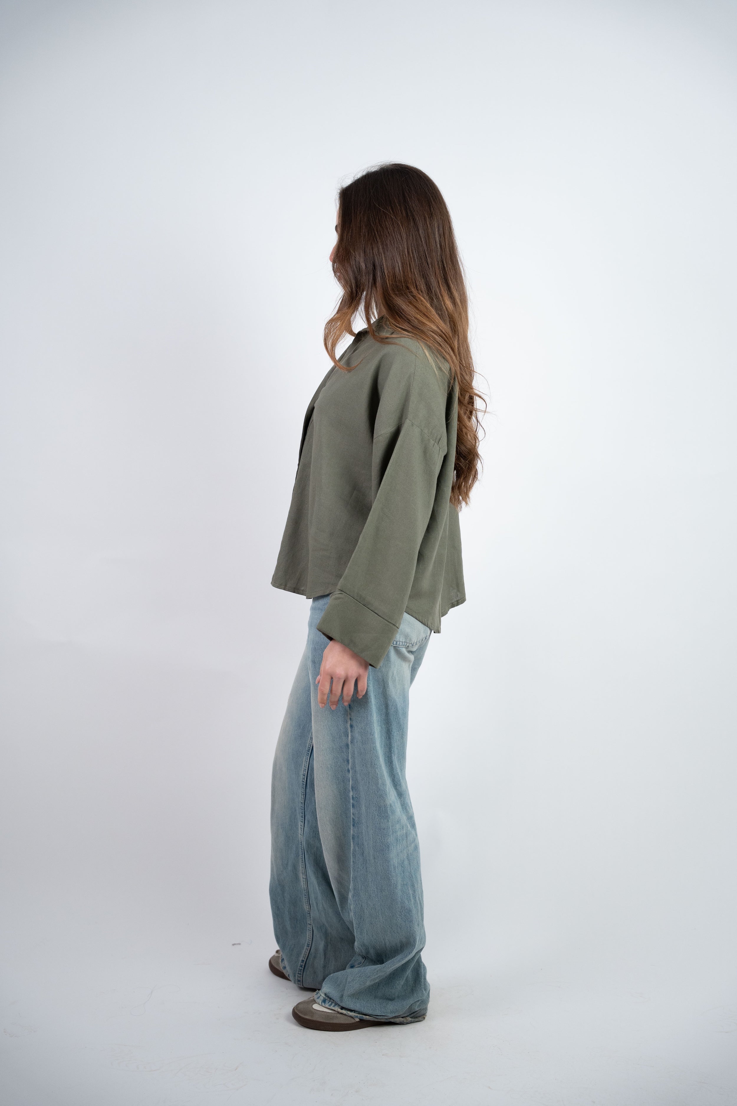 RELAXED BUTTON BLOUSE