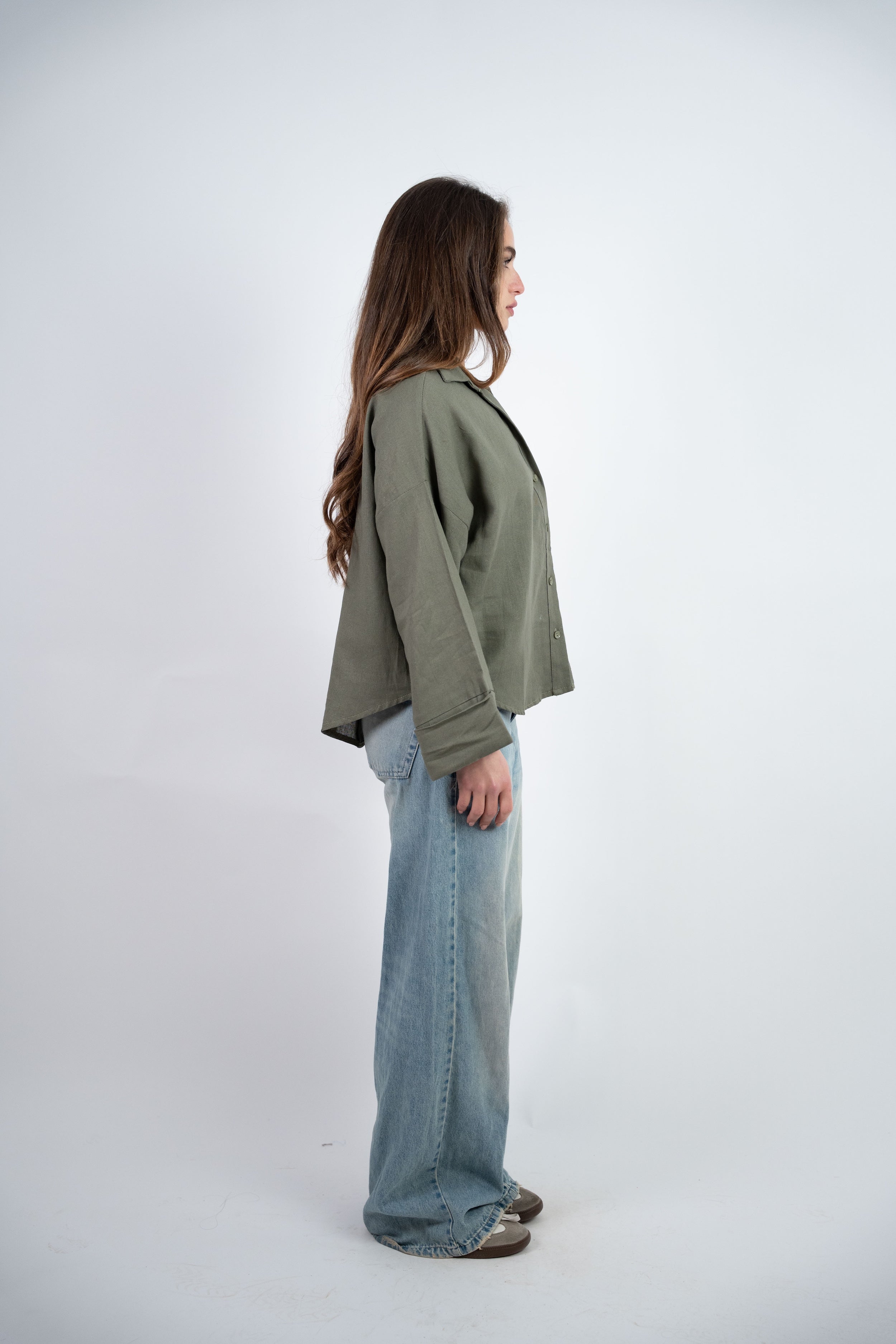 RELAXED BUTTON BLOUSE