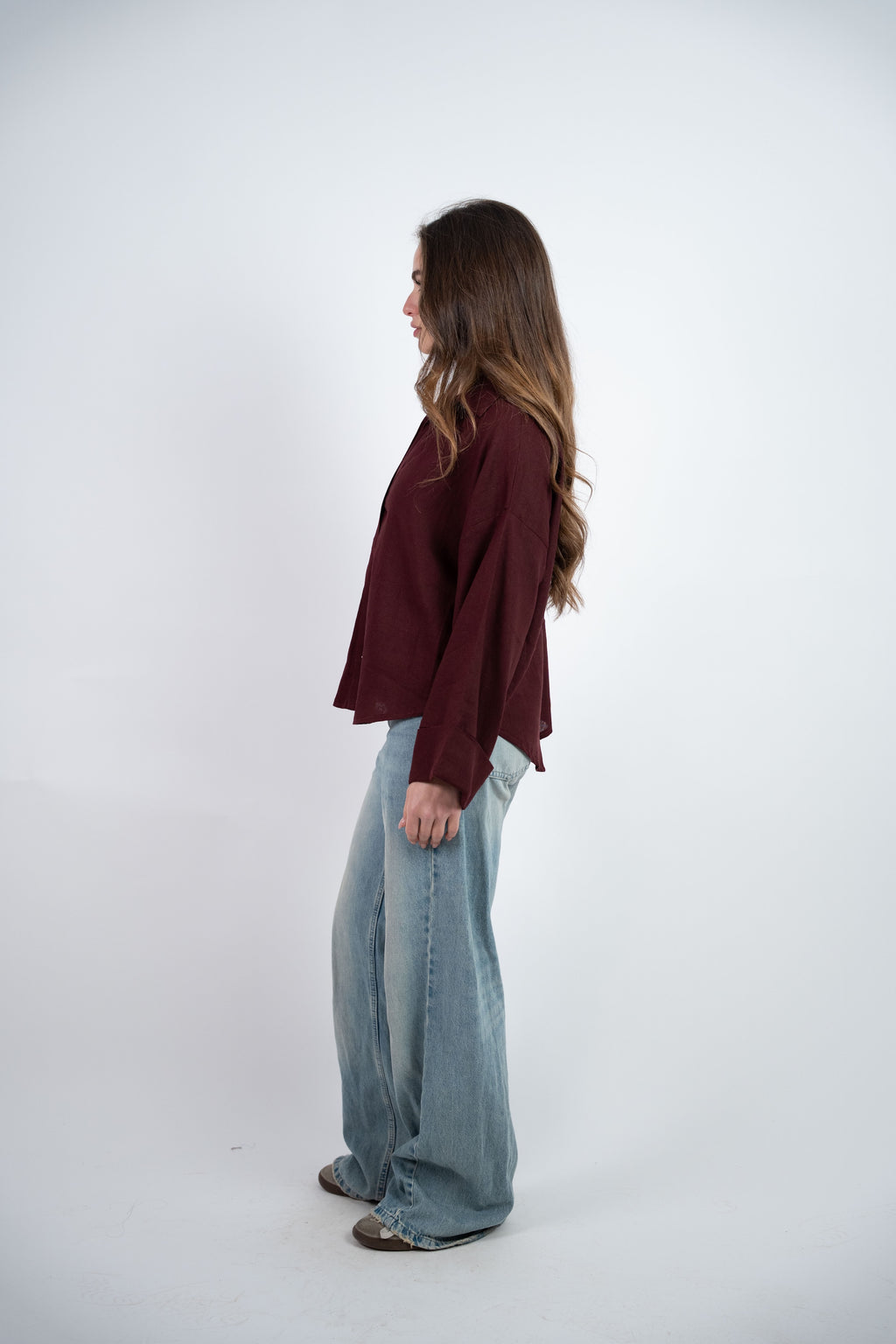 RELAXED BUTTON BLOUSE