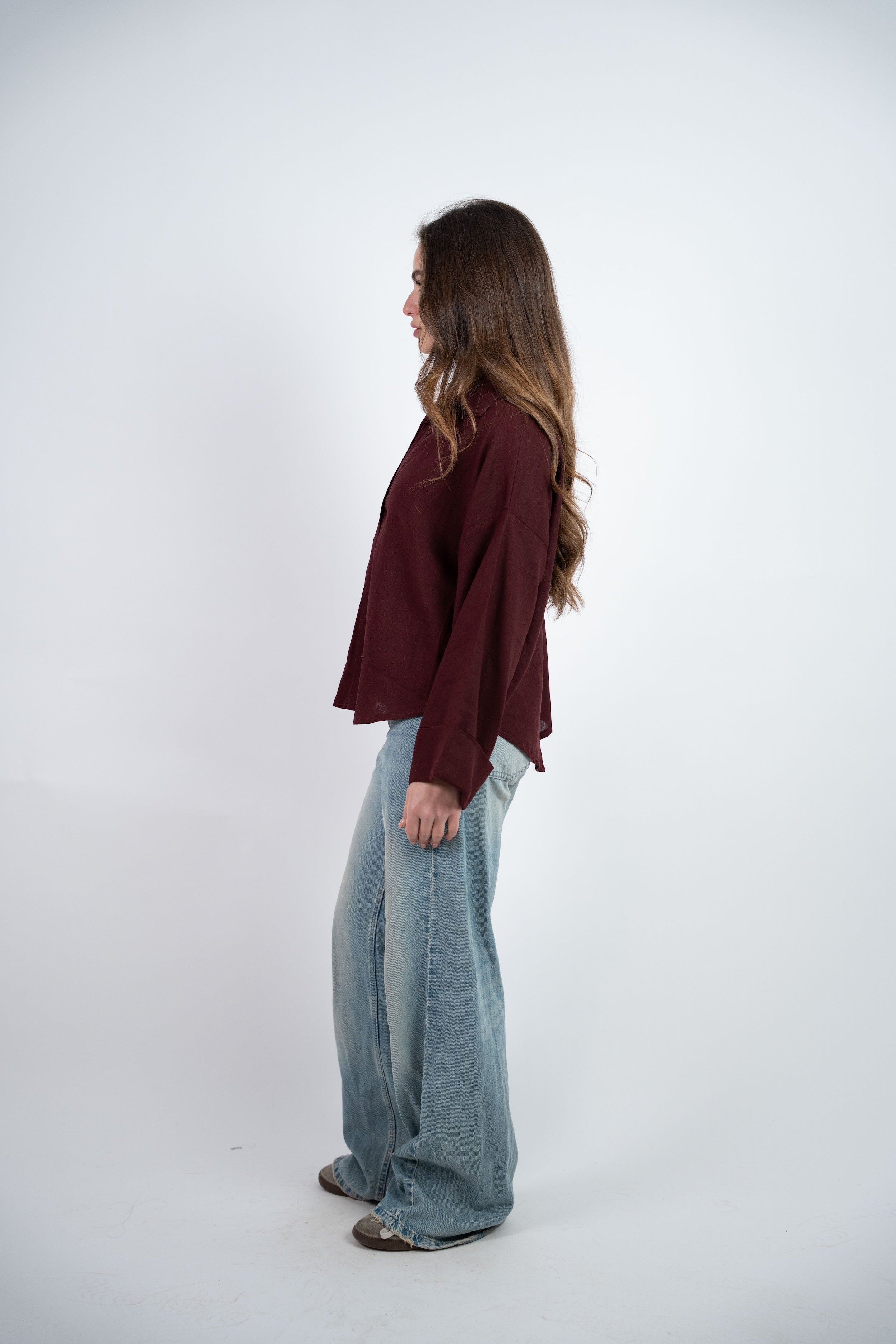 RELAXED BUTTON BLOUSE