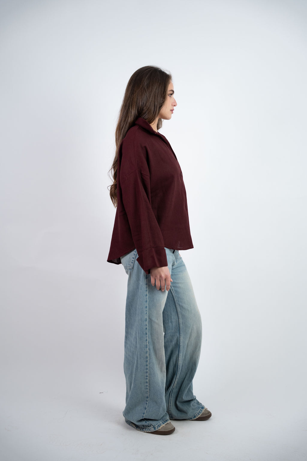 RELAXED BUTTON BLOUSE
