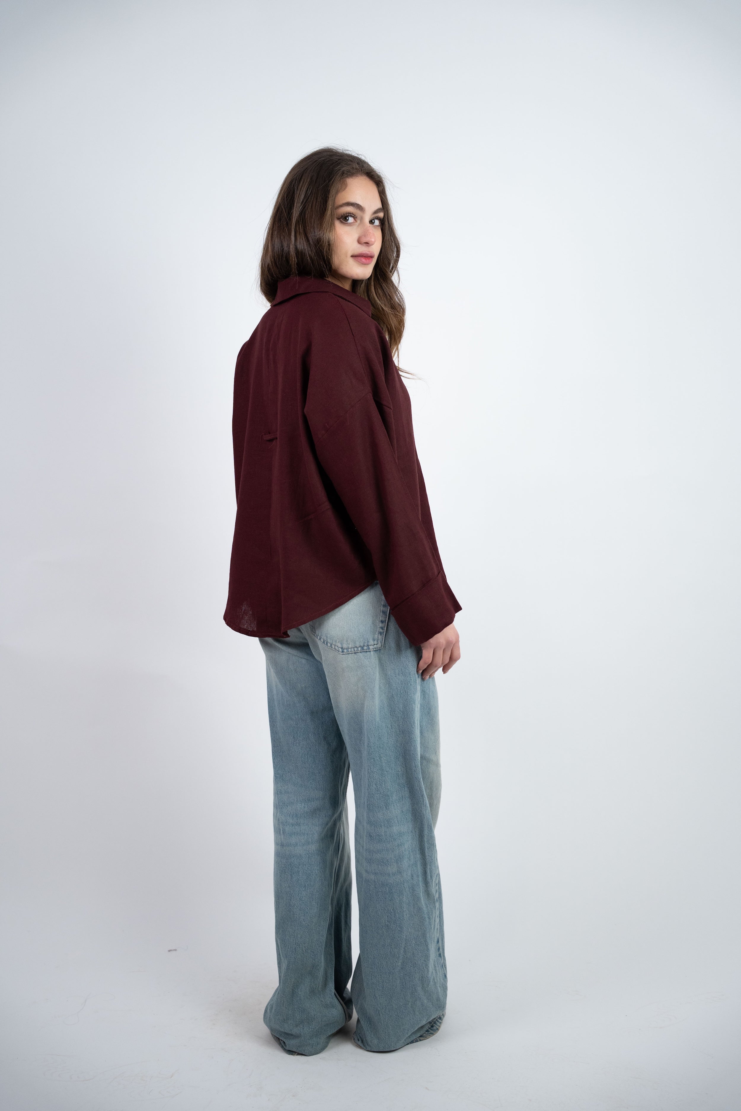 RELAXED BUTTON BLOUSE