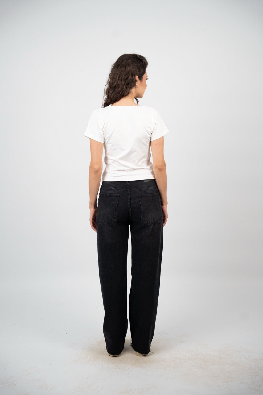 DRAPED SHOULDER DETAIL TOP