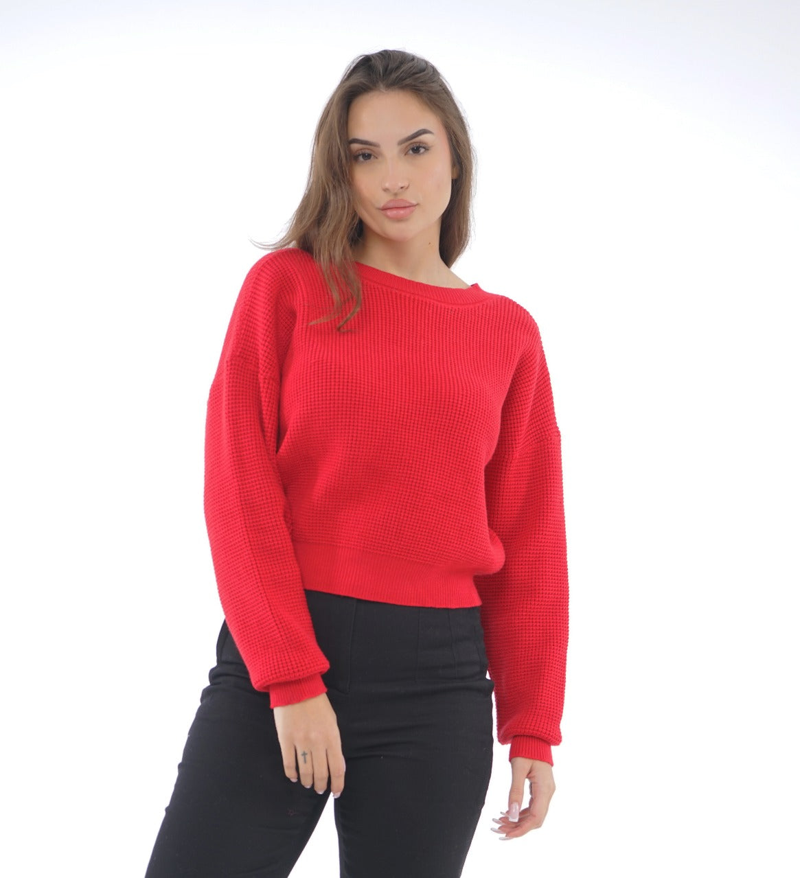 BOW DETAIL KNIT BLOUSE