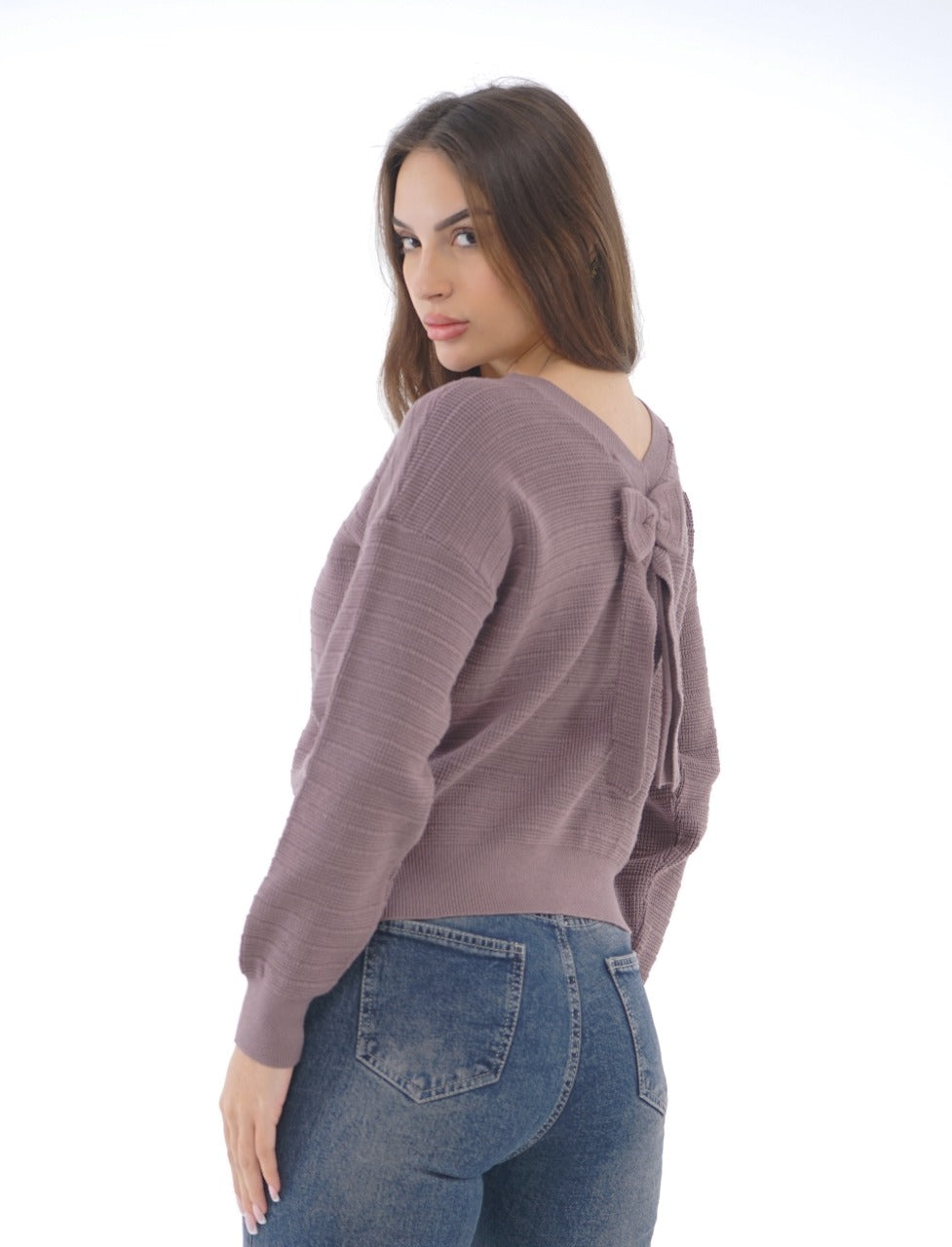 BOW DETAIL KNIT BLOUSE